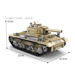 Kazi KY82050 82050 non  XE TĂNG VALENTINE MK.I bộ đồ chơi xếp lắp ráp ghép mô hình Military Army Quân Sự Bộ Đội 561 khối