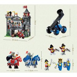 QMAN ENLIGHTEN KEEPPLEY 1021 non  TẤN CÔNG LÂU ĐÀI ĐẠI BÀNG bộ đồ chơi xếp lắp ráp ghép mô hình Medieval Castle CASTLE KNIGHTS Chiến Tranh Trung Cổ 568 khối