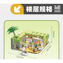 TOP TOY TC2008 2008 non  LITTLE PARROT BEBE PLAY MALL 3F QUÁN CÀ PHÊ NGOÀI TRỜI bộ đồ chơi xếp lắp ráp ghép mô hình Movie & Game Phim Và Trò Chơi