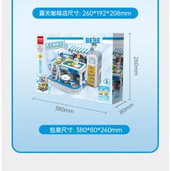 TOP TOY TC2008 2008 non  LITTLE PARROT BEBE PLAY MALL 3F QUÁN CÀ PHÊ NGOÀI TRỜI bộ đồ chơi xếp lắp ráp ghép mô hình Movie & Game Phim Và Trò Chơi