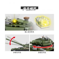 Kazi KY82049 82049 non  XE TĂNG HẠNG TRUNG T-44 bộ đồ chơi xếp lắp ráp ghép mô hình Military Army Quân Sự Bộ Đội 535 khối