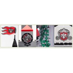 QMAN ENLIGHTEN KEEPPLEY 1021 non  TẤN CÔNG LÂU ĐÀI ĐẠI BÀNG bộ đồ chơi xếp lắp ráp ghép mô hình Medieval Castle CASTLE KNIGHTS Chiến Tranh Trung Cổ 568 khối