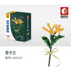 SEMBO 601247 non  QUÝ ÔNG. bộ đồ chơi xếp lắp ráp ghép mô hình Flowers BLOCK FLORIST Hoa