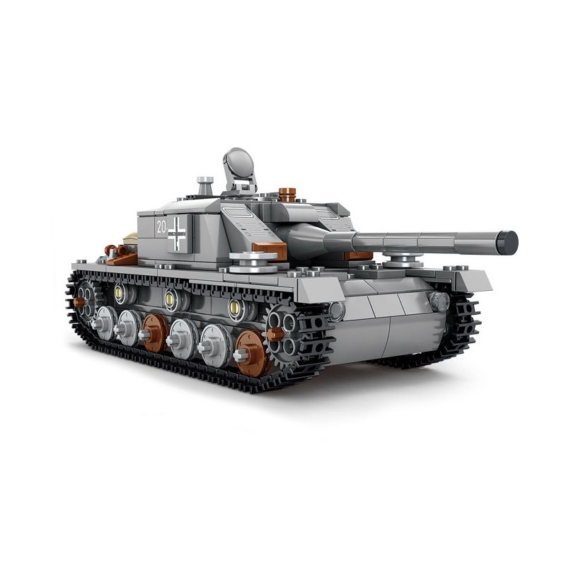 Kazi KY82048 82048 non  SÚNG TẤN CÔNG NÒNG DÀI STUG III bộ đồ chơi xếp lắp ráp ghép mô hình Military Army Quân Sự Bộ Đội 518 khối