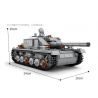 Kazi KY82048 82048 non  SÚNG TẤN CÔNG NÒNG DÀI STUG III bộ đồ chơi xếp lắp ráp ghép mô hình Military Army Quân Sự Bộ Đội 518 khối