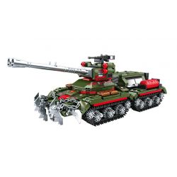 Kazi KY81050 81050 non  NGÀY TẬN THẾ XE TĂNG ARES bộ đồ chơi xếp lắp ráp ghép mô hình FIRELINE ALERT 619 khối