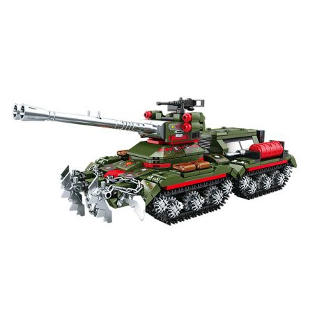 Kazi KY81050 81050 non  NGÀY TẬN THẾ XE TĂNG ARES bộ đồ chơi xếp lắp ráp ghép mô hình FIRELINE ALERT 619 khối