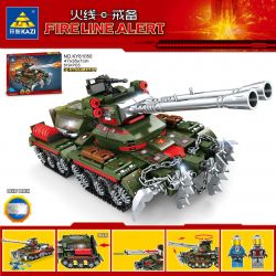 Kazi KY81050 81050 non  NGÀY TẬN THẾ XE TĂNG ARES bộ đồ chơi xếp lắp ráp ghép mô hình FIRELINE ALERT 619 khối