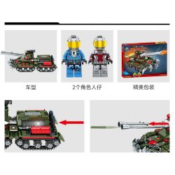 Kazi KY81050 81050 non  NGÀY TẬN THẾ XE TĂNG ARES bộ đồ chơi xếp lắp ráp ghép mô hình FIRELINE ALERT 619 khối