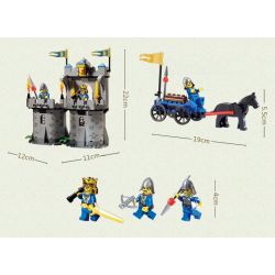 QMAN ENLIGHTEN KEEPPLEY 1020 non  PHÒNG THỦ LÂU ĐÀI NHÀ VUA bộ đồ chơi xếp lắp ráp ghép mô hình Medieval Castle CASTLE KNIGHTS Chiến Tranh Trung Cổ 267 khối