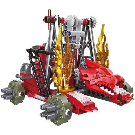 Decool 20606 Jisi 20606 non  RỒNG LỬA SIEGE. bộ đồ chơi xếp lắp ráp ghép mô hình Three Kingdoms DRAGON SIEGE VEHICLES Tam Quốc Diễn Nghĩa 244 khối