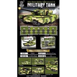 KUYU MOXING 7005 non  XE TĂNG 99A. bộ đồ chơi xếp lắp ráp ghép mô hình Military Army 99A MAIN BATTLE TANK Quân Sự Bộ Đội 1199 khối