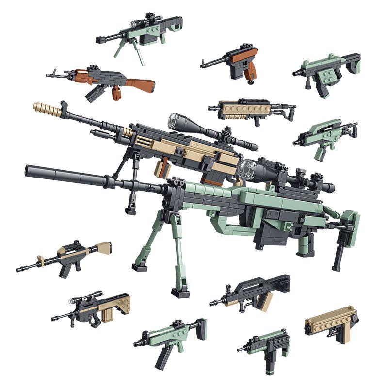 PanlosBrick 633084 Panlos Brick 633084 non  CHUYÊN GIA VŨ KHÍ 12 KẾT HỢP 25 BIẾN THỂ bộ đồ chơi xếp lắp ráp ghép mô hình Gun ARMS SPECIALIST Súng