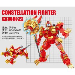 Kazi KY8076 8076 non  CHIẾN BINH SƯ TỬ bộ đồ chơi xếp lắp ráp ghép mô hình Transformers CONSTELLATION FIGHTER LEO Robot Đại Chiến Người Máy Biến Hình 465 khối