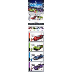 KUYU MOXING 3003 non  4 XE ĐUA bộ đồ chơi xếp lắp ráp ghép mô hình Racers SPEED STORM Đua Tốc Độ