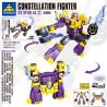 Kazi KY8074 8074 non  MÁY BAY CHIẾN ĐẤU SONG TỬ bộ đồ chơi xếp lắp ráp ghép mô hình Transformers CONSTELLATION FIGHTER GEMINI Robot Đại Chiến Người Máy Biến Hình 446 khối