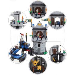 QMAN ENLIGHTEN KEEPPLEY 1019 non  TẤN CÔNG PHÁO ĐÀI TRONG RỪNG bộ đồ chơi xếp lắp ráp ghép mô hình Medieval Castle CASTLE KNIGHTS Chiến Tranh Trung Cổ 262 khối