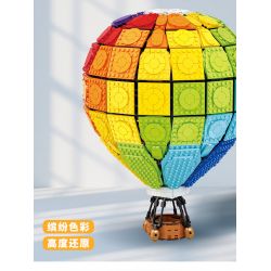 CACO C002 non  CẦU VỒNG NÓNG BỎNG bộ đồ chơi xếp lắp ráp ghép mô hình Creator Expert RAINBOW VALLOON Chuyên Gia Sáng Tạo 2550 khối