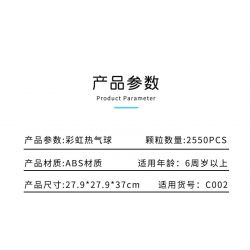 CACO C002 non  CẦU VỒNG NÓNG BỎNG bộ đồ chơi xếp lắp ráp ghép mô hình Creator Expert RAINBOW VALLOON Chuyên Gia Sáng Tạo 2550 khối