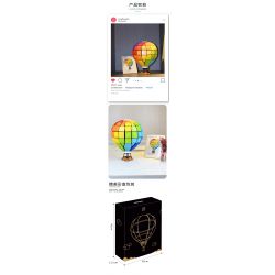 CACO C002 non  CẦU VỒNG NÓNG BỎNG bộ đồ chơi xếp lắp ráp ghép mô hình Creator Expert RAINBOW VALLOON Chuyên Gia Sáng Tạo 2550 khối