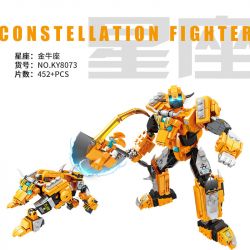 Kazi KY8073 8073 non  VÕ SĨ KIM NGƯU bộ đồ chơi xếp lắp ráp ghép mô hình Transformers CONSTELLATION FIGHTER TAURUS Robot Đại Chiến Người Máy Biến Hình 452 khối