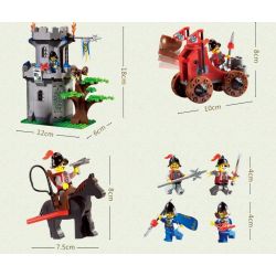 QMAN ENLIGHTEN KEEPPLEY 1019 non  TẤN CÔNG PHÁO ĐÀI TRONG RỪNG bộ đồ chơi xếp lắp ráp ghép mô hình Medieval Castle CASTLE KNIGHTS Chiến Tranh Trung Cổ 262 khối