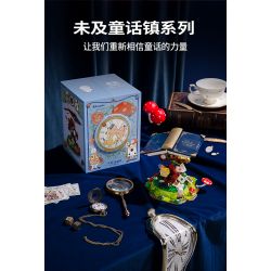 SEMBO 506171 non  ALICE KHÔNG TRỌNG LƯỢNG IN WONDERLAND bộ đồ chơi xếp lắp ráp ghép mô hình Disney Princess FAIRY TALE BOOK ALICE WONDERLAND Công Chúa 635 khối