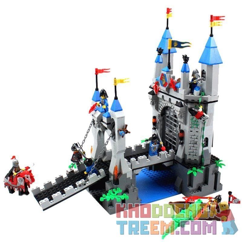 QMAN ENLIGHTEN KEEPPLEY 1022 non  PHÒNG THỦ CỔNG LÂU ĐÀI SƯ TỬ bộ đồ chơi xếp lắp ráp ghép mô hình Medieval Castle CASTLE KNIGHTS Chiến Tranh Trung Cổ 546 khối