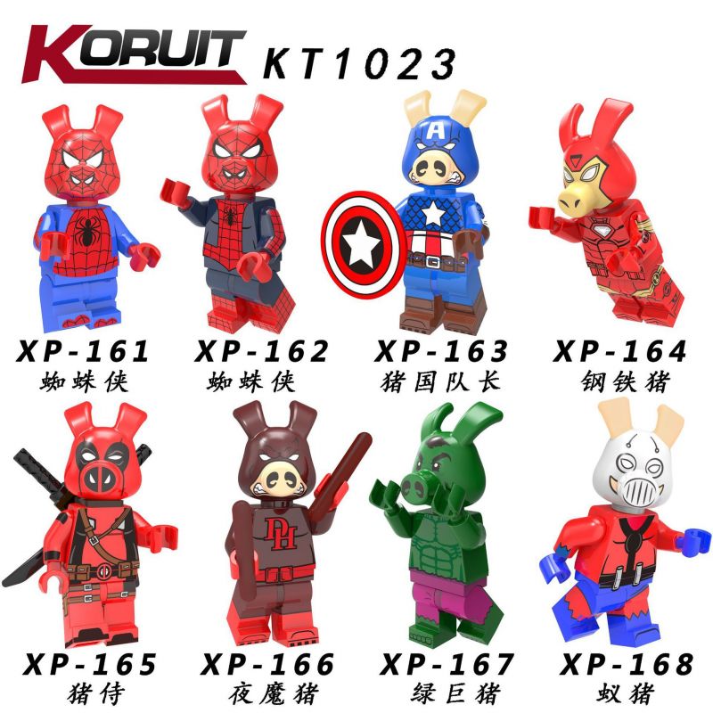 KORUIT KT1023 1023 XP non  HÀNG TRĂM NGƯỜI 8 LINH bộ đồ chơi xếp lắp ráp ghép mô hình Super Heroes Siêu Nhân Anh Hùng