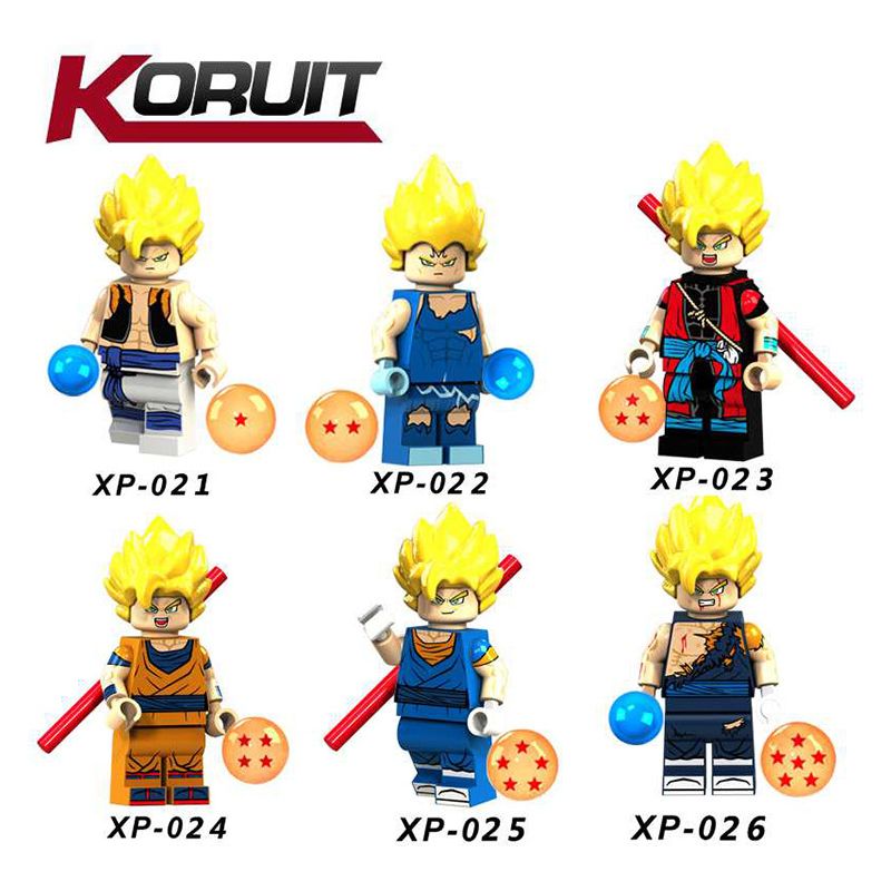 KORUIT XP non  BẢY QUẢ BÓNG RỒNG bộ đồ chơi xếp lắp ráp ghép mô hình Collectable Minifigures Búp Bê Sưu Tầm