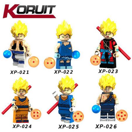 KORUIT XP non  BẢY QUẢ BÓNG RỒNG bộ đồ chơi xếp lắp ráp ghép mô hình Collectable Minifigures Búp Bê Sưu Tầm