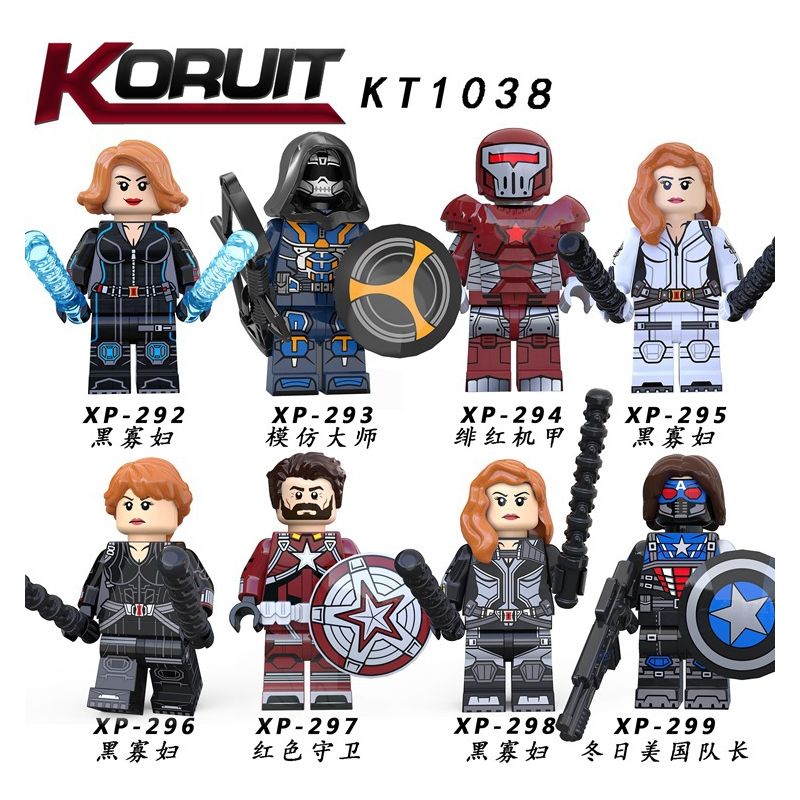 KORUIT KT1038 1038 XP non  HÀNG TRĂM NGƯỜI 8 BLACK WIDOW bộ đồ chơi xếp lắp ráp ghép mô hình Super Heroes Siêu Nhân Anh Hùng