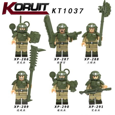 KORUIT XP KT1037 1037 non  LỰC LƯỢNG PHÒNG THỦ HOÀNG GIA bộ đồ chơi xếp lắp ráp ghép mô hình Collectable Minifigures Búp Bê Sưu Tầm
