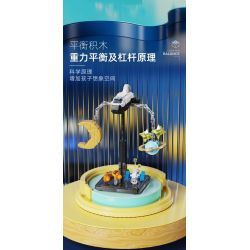 QIZHILE 93000 non  CÂN BẰNG GIẤC MƠ ĐẦY SAO bộ đồ chơi xếp lắp ráp ghép mô hình STARRY DREAM