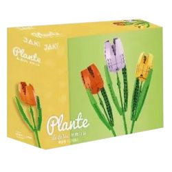 JAKI JK26203 26203 non  HOA TULIP (BA QUE) bộ đồ chơi xếp lắp ráp ghép mô hình Flowers 186 khối