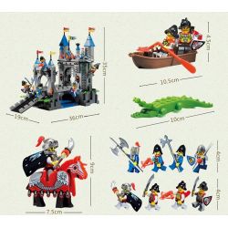 QMAN ENLIGHTEN KEEPPLEY 1022 non  PHÒNG THỦ CỔNG LÂU ĐÀI SƯ TỬ bộ đồ chơi xếp lắp ráp ghép mô hình Medieval Castle CASTLE KNIGHTS Chiến Tranh Trung Cổ 546 khối