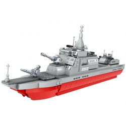 ZHEGAO QL2122 2122 non  055 KHU TRỤC HẠM bộ đồ chơi xếp lắp ráp ghép mô hình Military Army WARSHIPS FIGHTING PIONEER 055 DESTROYER Quân Sự Bộ Đội 530 khối