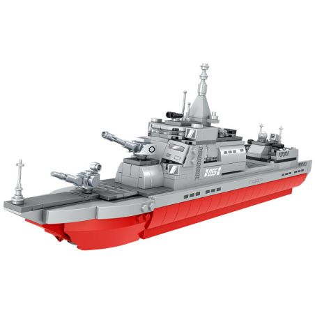 ZHEGAO QL2122 2122 non  055 KHU TRỤC HẠM bộ đồ chơi xếp lắp ráp ghép mô hình Military Army WARSHIPS FIGHTING PIONEER 055 DESTROYER Quân Sự Bộ Đội 530 khối