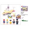 SLUBAN M38-B1166 B1166 1166 M38B1166 38-B1166 non  GIẤC MƠ HỒNG BẮT ĐẦU HÀNH TRÌNH KỲ NGHỈ TRÊN MÁY BAY bộ đồ chơi xếp lắp ráp ghép mô hình Girl HOLIDAY PLANE Con Gái 384 khối