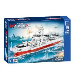 ZHEGAO QL2118 2118 non  052 KHU TRỤC HẠM bộ đồ chơi xếp lắp ráp ghép mô hình Military Army WARSHIPS FIGHTING PIONEER 052 DESTROYER Quân Sự Bộ Đội 1085 khối