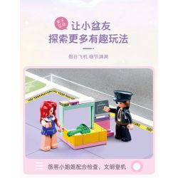 SLUBAN M38-B1166 B1166 1166 M38B1166 38-B1166 non  GIẤC MƠ HỒNG BẮT ĐẦU HÀNH TRÌNH KỲ NGHỈ TRÊN MÁY BAY bộ đồ chơi xếp lắp ráp ghép mô hình Girl HOLIDAY PLANE Con Gái 384 khối