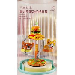 QIZHILE 93004 non  CÂN BẰNG THIÊN ĐƯỜNG CARB bộ đồ chơi xếp lắp ráp ghép mô hình HAPPY CARB