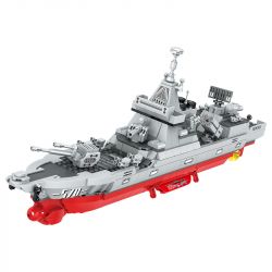ZHEGAO QL2117 2117 non  055 KHU TRỤC HẠM bộ đồ chơi xếp lắp ráp ghép mô hình Military Army WARSHIPS FIGHTING PIONEER 055 DESTROYER Quân Sự Bộ Đội 1102 khối