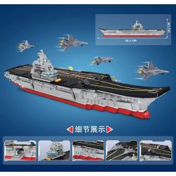 ZHEGAO QL2115 2115 non  HÀNG KHÔNG MẪU HẠM SƠN ĐÔNG bộ đồ chơi xếp lắp ráp ghép mô hình Military Army WARSHIPS FIGHTING PIONEER Quân Sự Bộ Đội 1261 khối