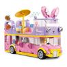 SLUBAN M38-B1165 B1165 1165 M38B1165 38-B1165 non  GIẤC MƠ HỒNG BỮA TIỆC CẮM TRẠI TRÊN XE BUÝT BUNNY bộ đồ chơi xếp lắp ráp ghép mô hình Girl BUS CONCERT Con Gái 412 khối