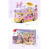 SLUBAN M38-B1165 B1165 1165 M38B1165 38-B1165 non  GIẤC MƠ HỒNG BỮA TIỆC CẮM TRẠI TRÊN XE BUÝT BUNNY bộ đồ chơi xếp lắp ráp ghép mô hình Girl BUS CONCERT Con Gái 412 khối