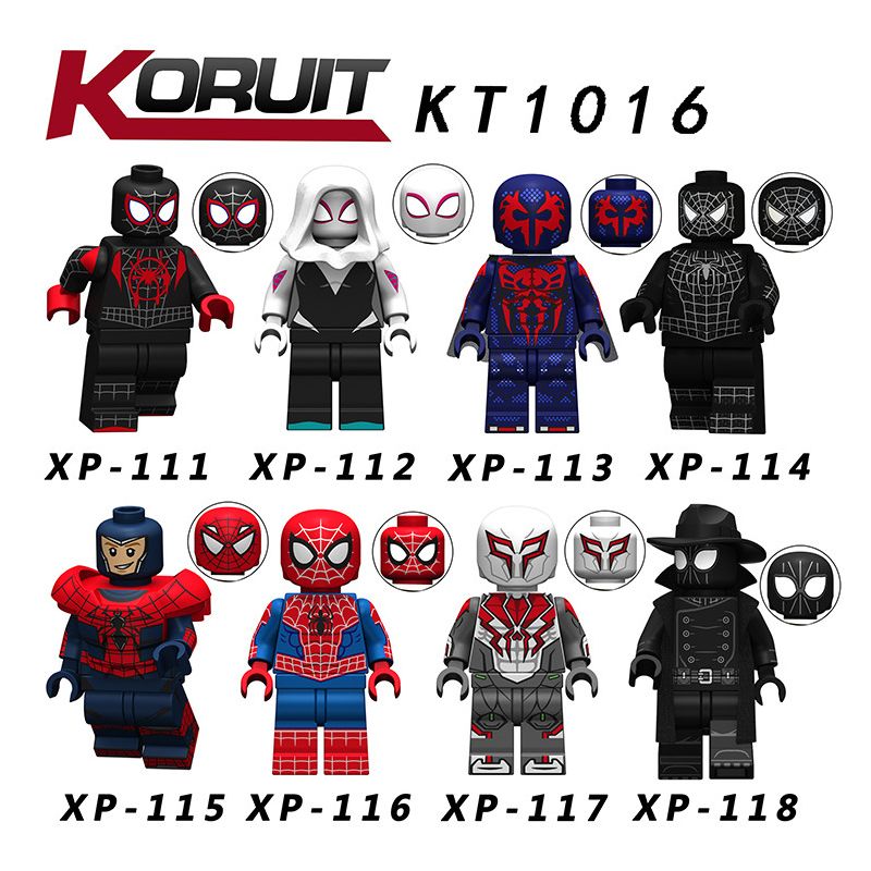 KORUIT XP KT1016 1016 non  HÀNG TRĂM NGƯỜI 8 NHỆN bộ đồ chơi xếp lắp ráp ghép mô hình Super Heroes Siêu Nhân Anh Hùng