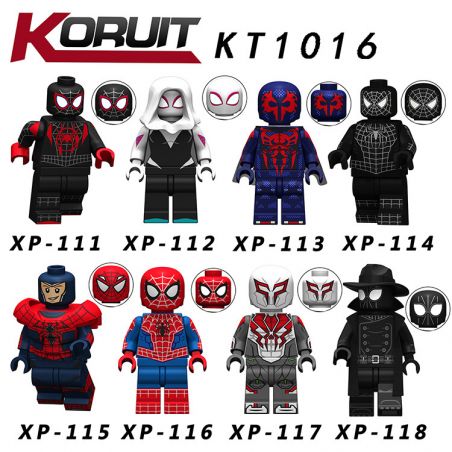 KORUIT XP KT1016 1016 non  HÀNG TRĂM NGƯỜI 8 NHỆN bộ đồ chơi xếp lắp ráp ghép mô hình Super Heroes Siêu Nhân Anh Hùng