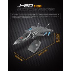 ZHEGAO QJ5071 5071 non  MÁY BAY CHIẾN ĐẤU J-20 bộ đồ chơi xếp lắp ráp ghép mô hình Military Army CHINESE FIGHTER Quân Sự Bộ Đội 1621 khối