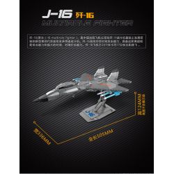 ZHEGAO QJ5070 5070 non  MÁY BAY CHIẾN ĐẤU J-16 bộ đồ chơi xếp lắp ráp ghép mô hình Military Army CHINESE FIGHTER Quân Sự Bộ Đội 1250 khối